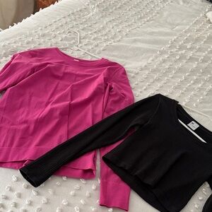 Lululemon Athletica Pink Top and All in Motion Cropped Top